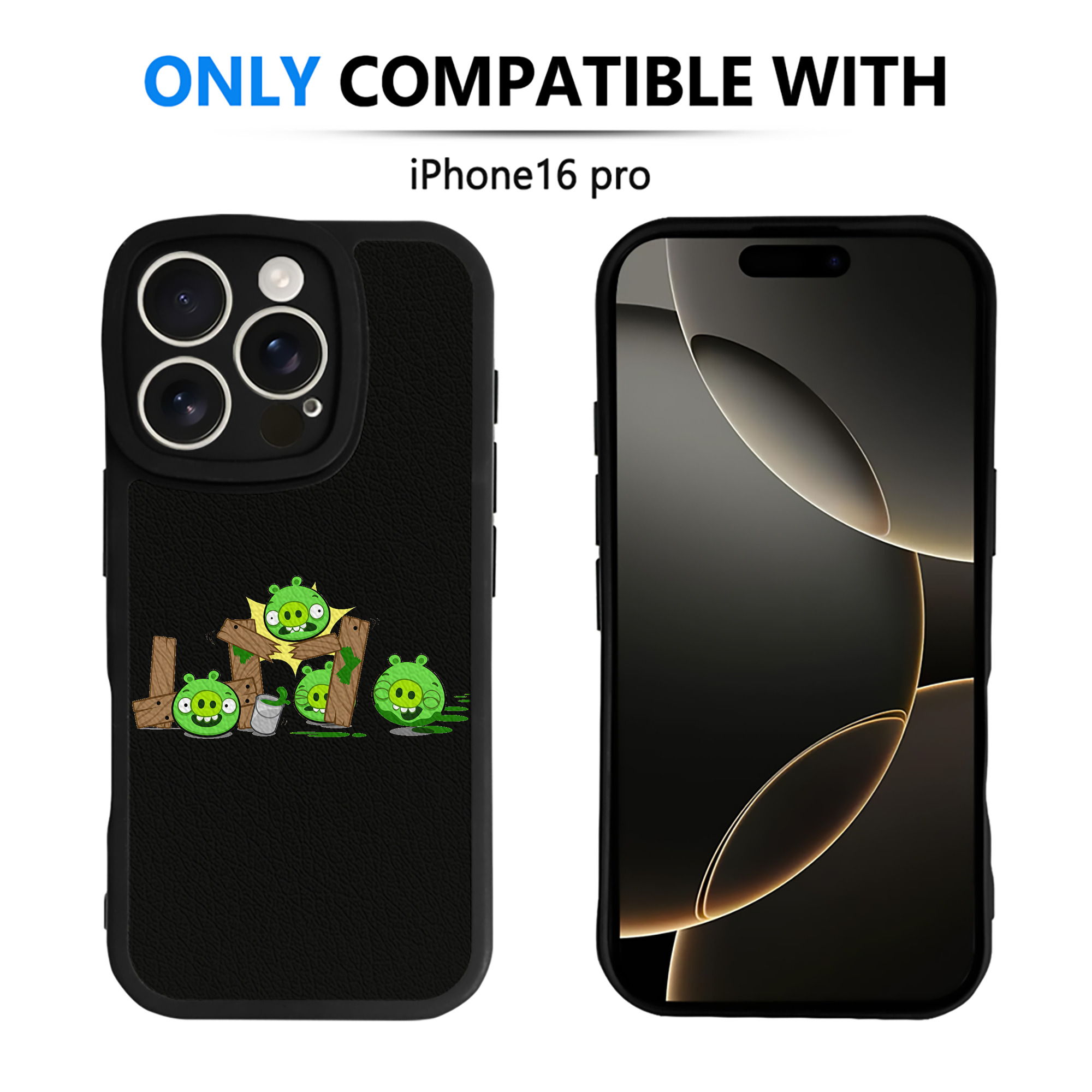 （画像用） Angry Birds アングリーバード 【iPhone 16シリーズ対応】シリコンスマホケース（レザー調） 材質：シリコン